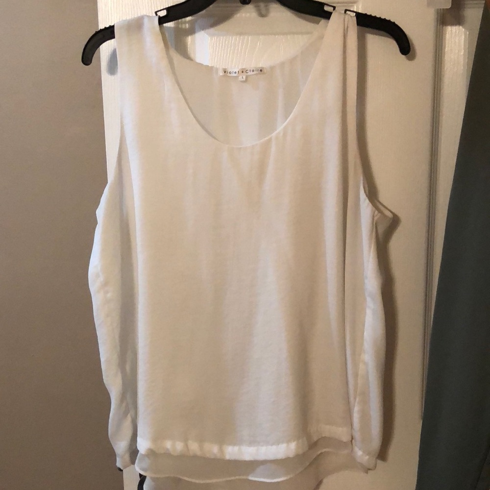 White Violet and Claire top
